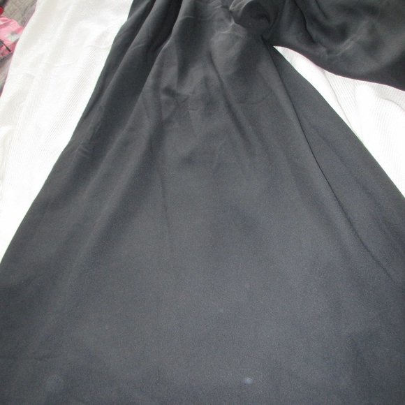 VINTAGE 70s JUMPSUIT PANTS BLACK WIDE LEG DISCO PALAZZO SEQUIN WAIST  28 Small - Picture 11 of 15